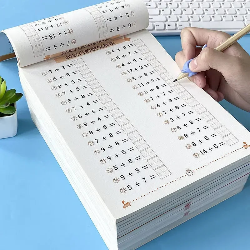 Addition Subtraction Math Practice Exercise Book for Kids Kindergarten