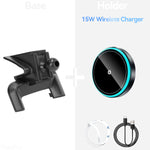 For Volvo S90 V90 2016 2017 2018-2025 Car Phone Holder Wireless Charger Holder Phone A close-up view