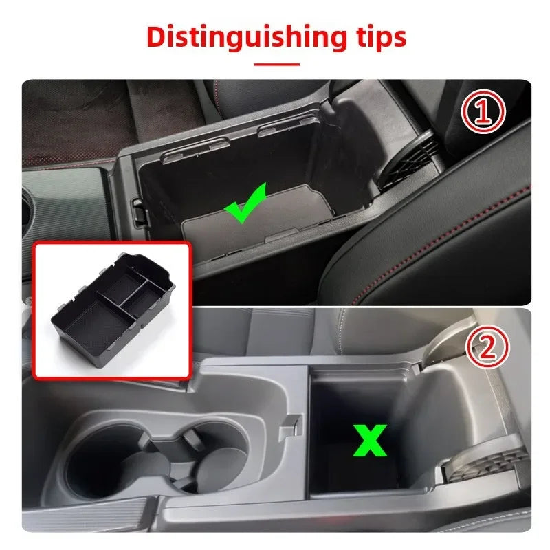 For Honda Civic 11th Gen 2021~2023 Central Armrest Storage Box Black Organizer Tray F alternate view