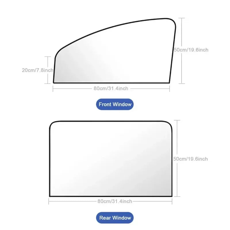 2Pcs Car Side Window Sun Shade Magnet Privacy Curtains UV Reflection Anti Glare UV Blo close-up view