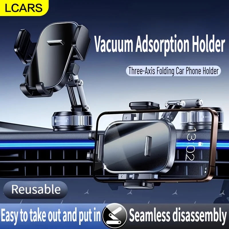 Lcars 2025 Car Dashboard Phone Holder | Strong Vacuum Suction Metal Base lifestyle view