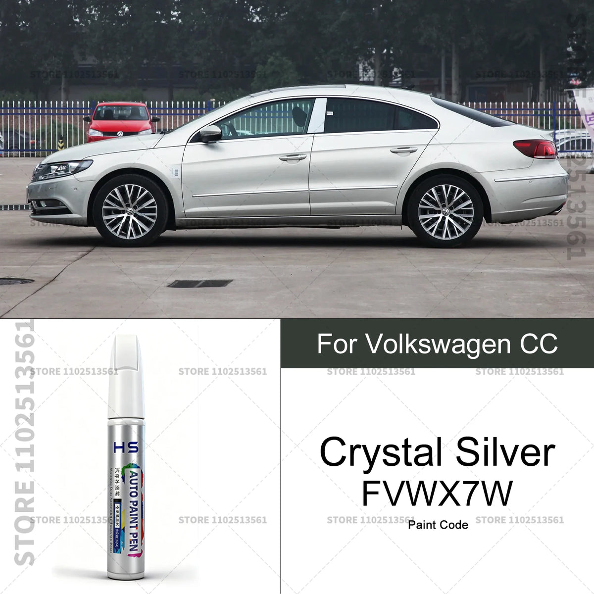 Car Paint Repair Pen For Volkswagen CC Touch Up Scratch Remover DIY Auto Accessories Y close-up view