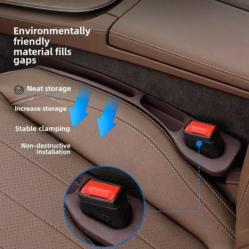 2Pcs Car Seat Gap Filler Console Organizer Storage Box