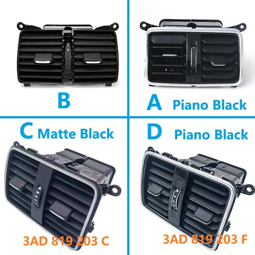 Ruili136 1Pcs for VW Passat CC B6 B7 R36 Car LHD Chrome Piano Paint Dashboard AC Air Condition Outlet Vent 3AD 819 701 3AD819702