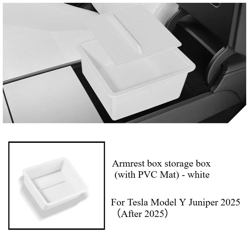 For Tesla Model Y Juniper 2025 Center Console Organizer Set | Interior Storage Access alternate view