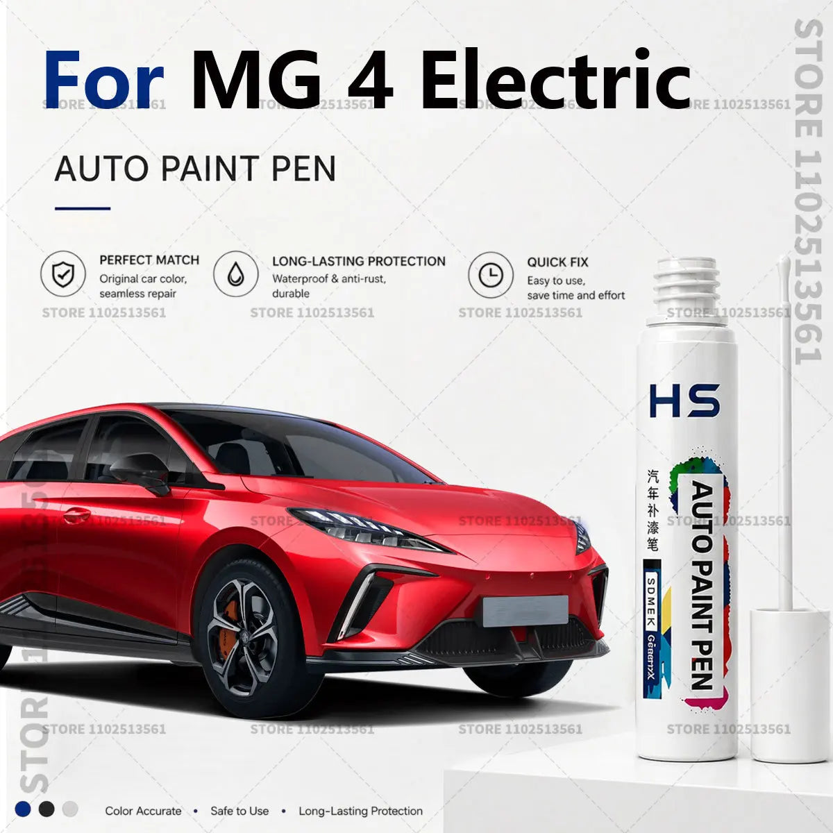 Touch Up Paint Pen – Quick Car Scratch Repair for Chips & Minor Scratches For MG Motor MG 4 Electric