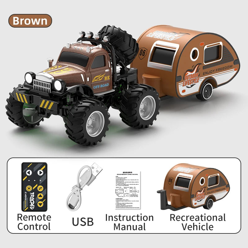 New 1:64 Rc Car Mini 2.4Ghz City Road Handle High Speed Alloy All Terrain Remote Control detail view