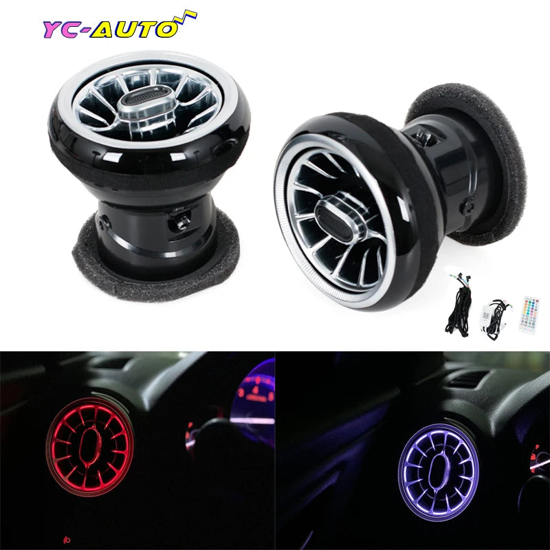 For Mazda 6 GH LED Ambient Light Front Dashboard AC Air Condition Vent Outlet Turbo Interior Trim Car Accessories