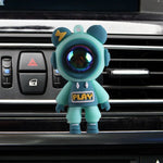 Car Air Outlet Perfume Clip | Cartoon Astronaut Car Freshener and Decoration close-up view