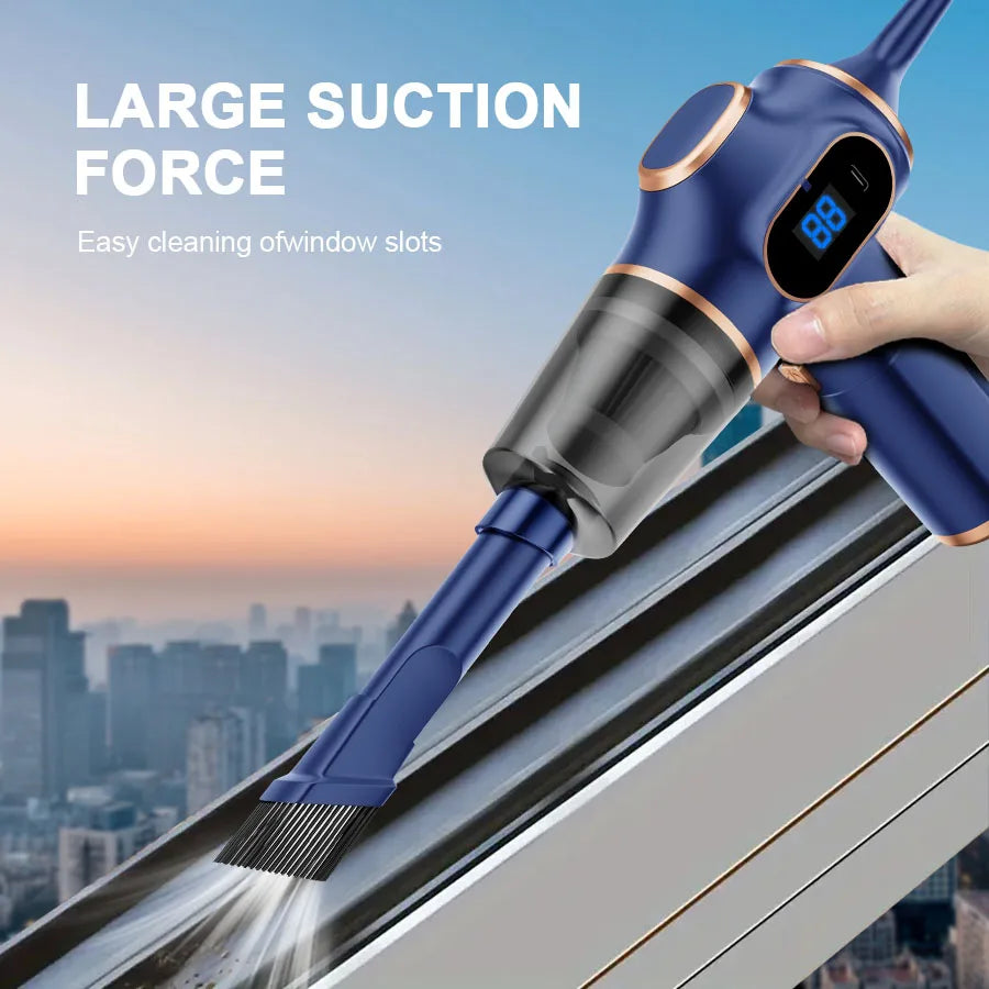 Portable Wireless Car Vacuum | 95000PA Powerful Handheld Cleaner for Home and Auto lifestyle view