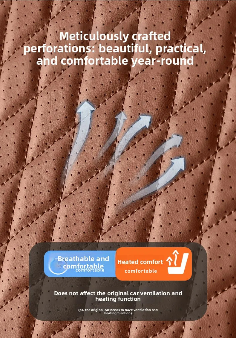 Universal Ergonomic Car Seat Cover Built-in 6cm Lumbar Support and Leg Bolster Brea additional angle