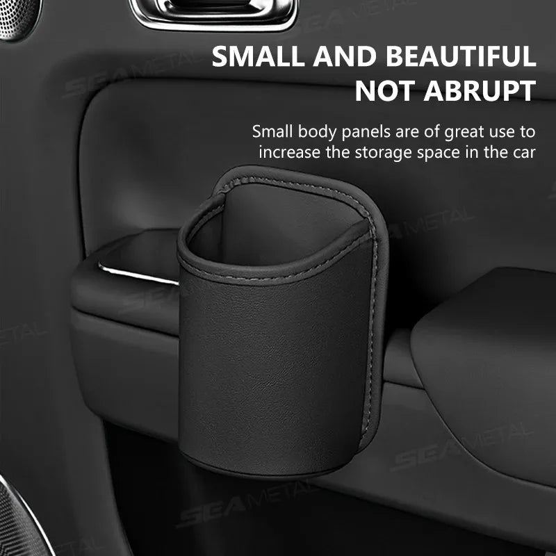 Car Side Door Cup Holder PU Leather Waterproof Wear-Resistant Universal detail view