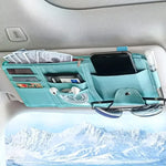 Car Sun Visor Card Holder Storage Box Sunglasses Clip