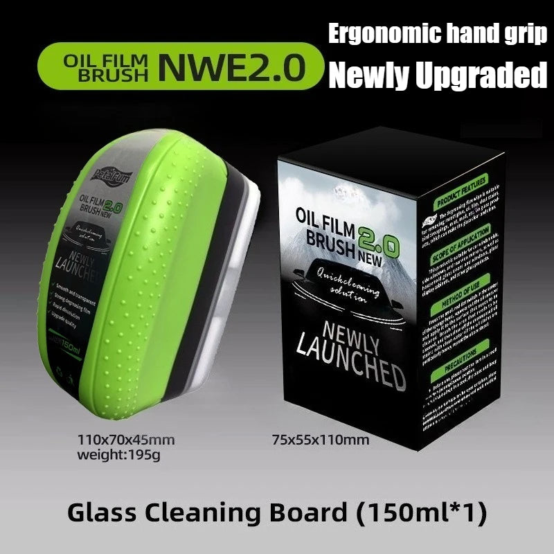 Automotive Car Oil Film Cleaning Brush-150ml Glass Oil Film Remover for Car Window-Winds detail view