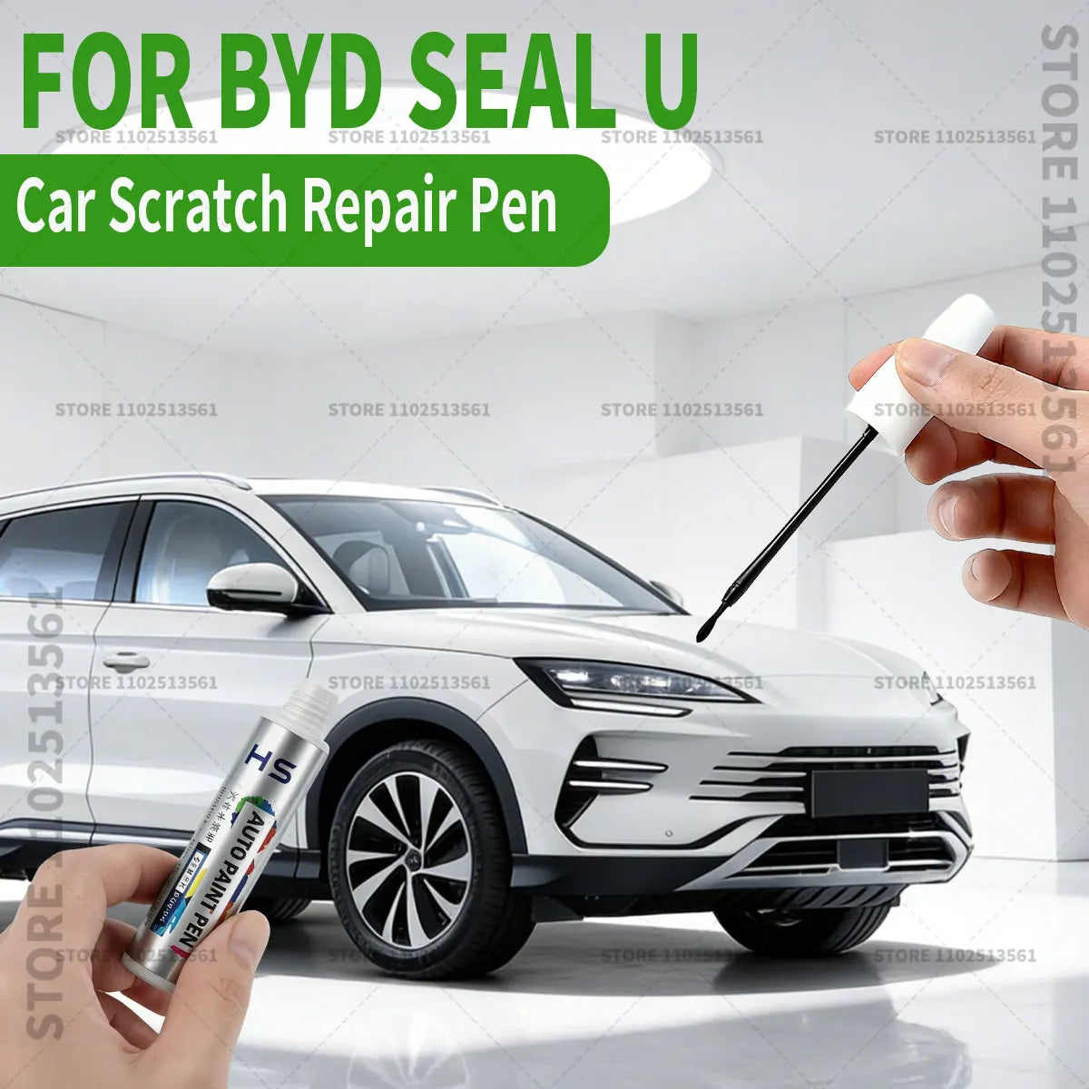 Car Paint Repair Pen For BYD Seal U Paint Scratch Repair Accessories White WAZ Blue STD Grey 082 Bla