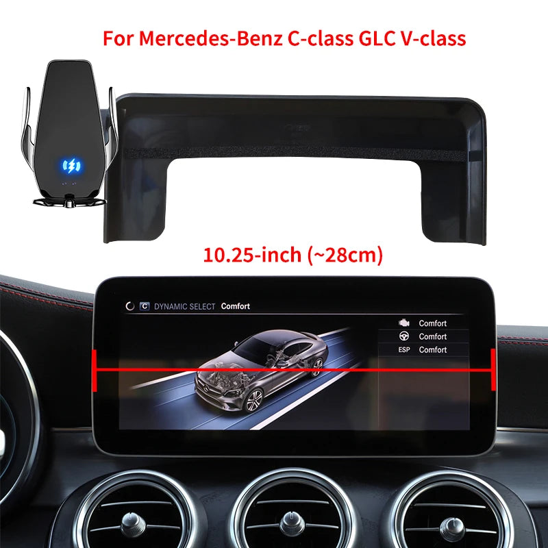 AULIGUS Car Phone Holder for Mercedes-Benz C GLC V-class w204 w205 x253 w447 7/10.25 Inch Screen | W
