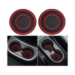 2Pcs 7cm/2.75inch Car Center Console Anti Slip Pad Easy Clean Dustproof Coaster Pvc D lifestyle view