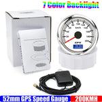 GPS Speedometer Gauge 52mm | 7 Color Backlight GPS Meter for Car Marine Boat 12V 24 additional angle