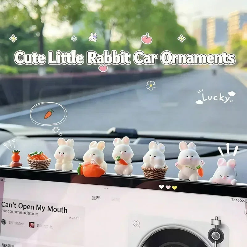 Cute Bunny Car Interior Accessories close-up view
