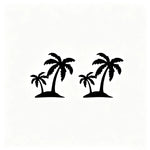 palm tree Decal Waterproof Sticker Car Rearview Mirror Windshield Side Window Sun Visor Ocean Beach Vinyl universal Fit Auto