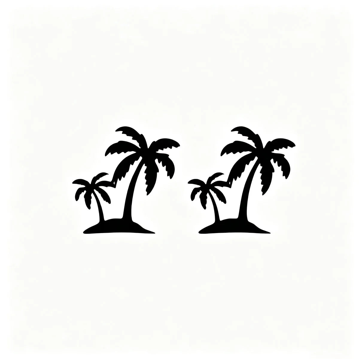 palm tree Decal Waterproof Sticker Car Rearview Mirror Windshield Side Window Sun Visor Ocean Beach Vinyl universal Fit Auto
