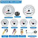 85mm GPS Speedometer 6 Gauge Set with Sensors | 200kmh 8000rpm Tachometer Voltmeter alternate view