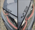 2pcs Universal TCR Vinyl Tuning Sticker For Car Side Decor Decal Honeycomb Auto Body alternate view