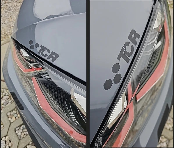 2pcs Universal TCR Vinyl Tuning Sticker For Car Side Decor Decal Honeycomb Auto Body alternate view