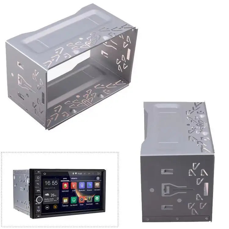 2Din Stereo Radio Cage Frame Unit Universal DVD Player Box Fascia Panel Plate Case additional angle