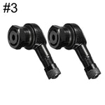 90 Degree CNC Motorcycle Tire Valve Stems | Leak-proof 2-Piece Set for Bikes and Scoot close-up view