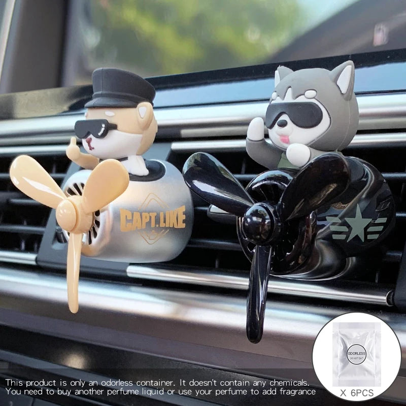 DIY Perfume Compatible Odorless Car Vent Clip | Air Freshener Fan Decor detail view
