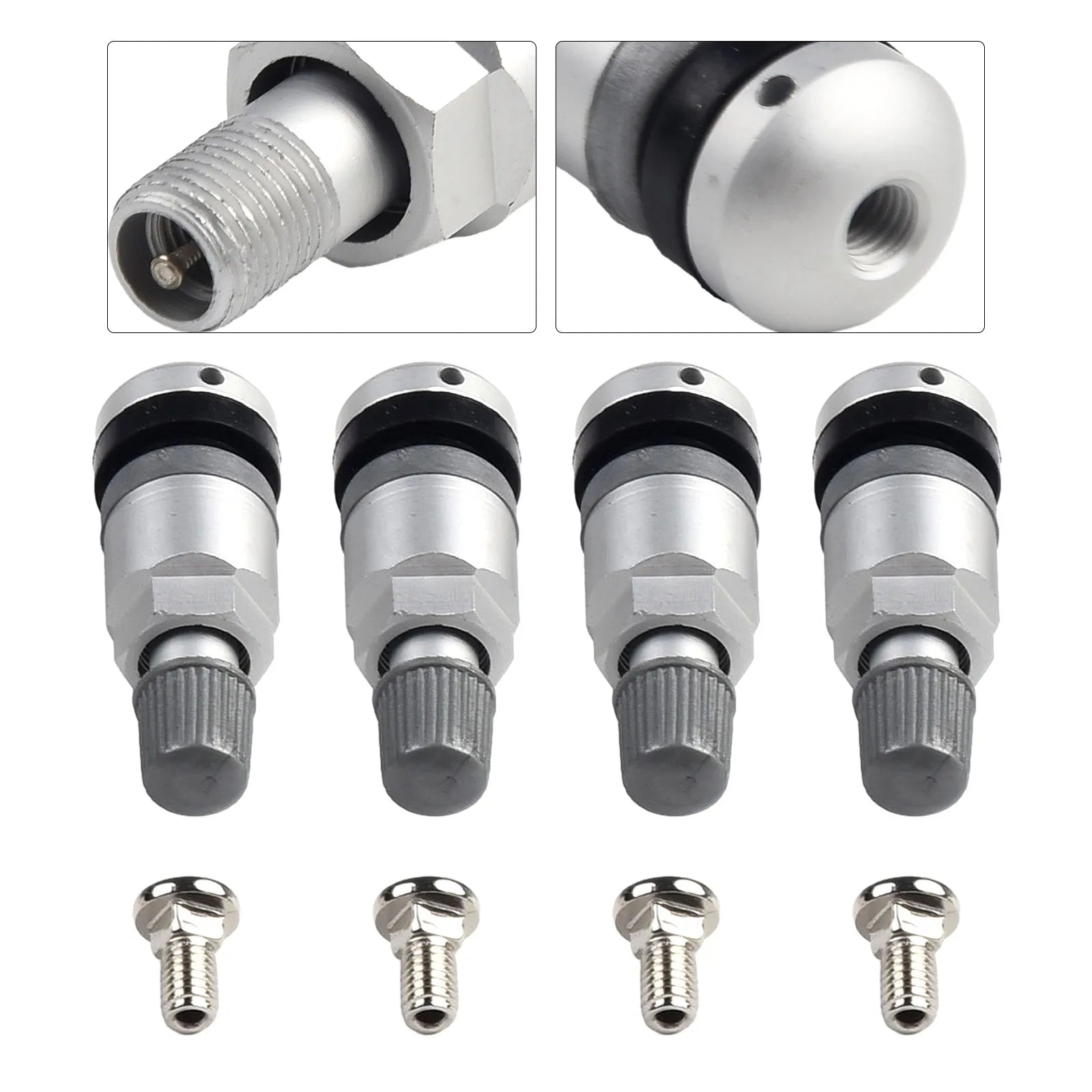 4pcs TPMS Tire Pressure Sensor Valve Stem Repair Kit | For BMW 5 Series Car Tubeless alternate view