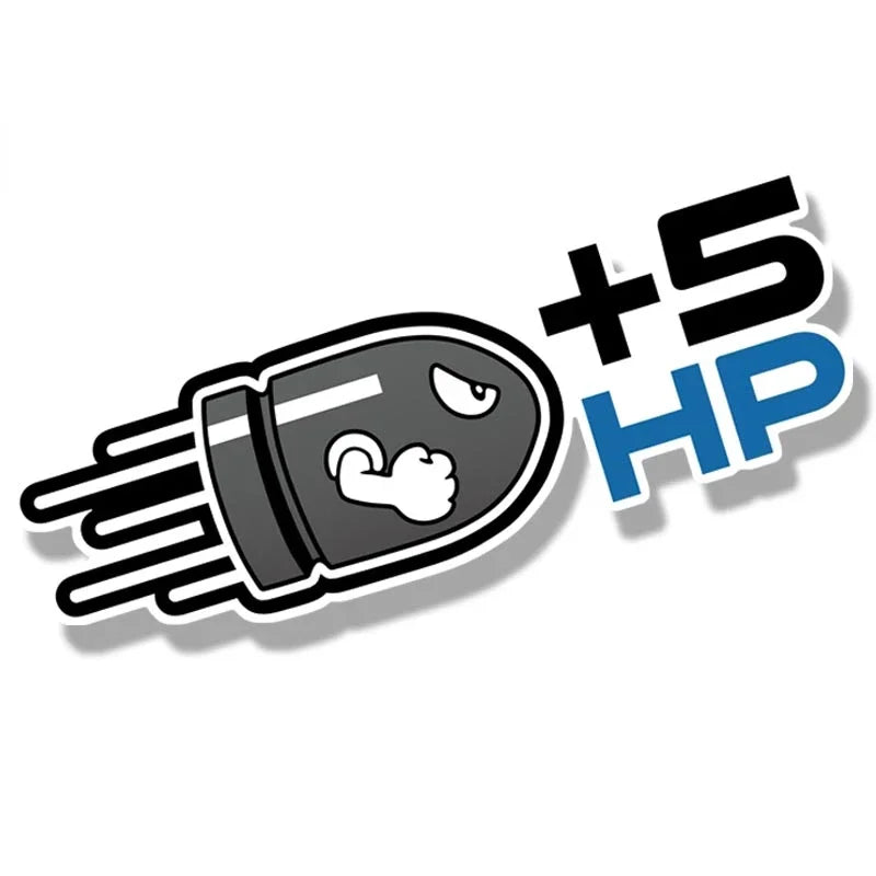 Car Stickers Creative Plus Horsepower Body Stickers + 100HP Full of Blood Scratches Decorative Stickers