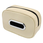 Nappa Leather Car Tissue Box Holder Sun Visor Backseat Center Console Napkin Storage alternate view