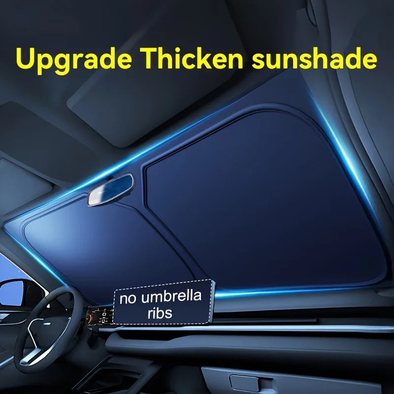 Titanium Silver Car Windshield Sunshade Foldable Parasol UV Protection