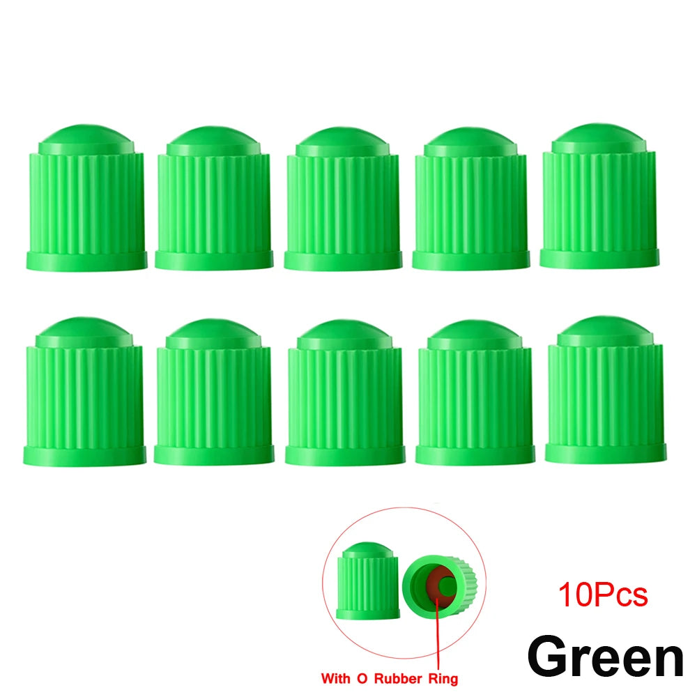 10/25/50/100Pcs Universal Plastic Tire Valve Caps for Cars, Trucks, Motorcycles, and Bic detail view