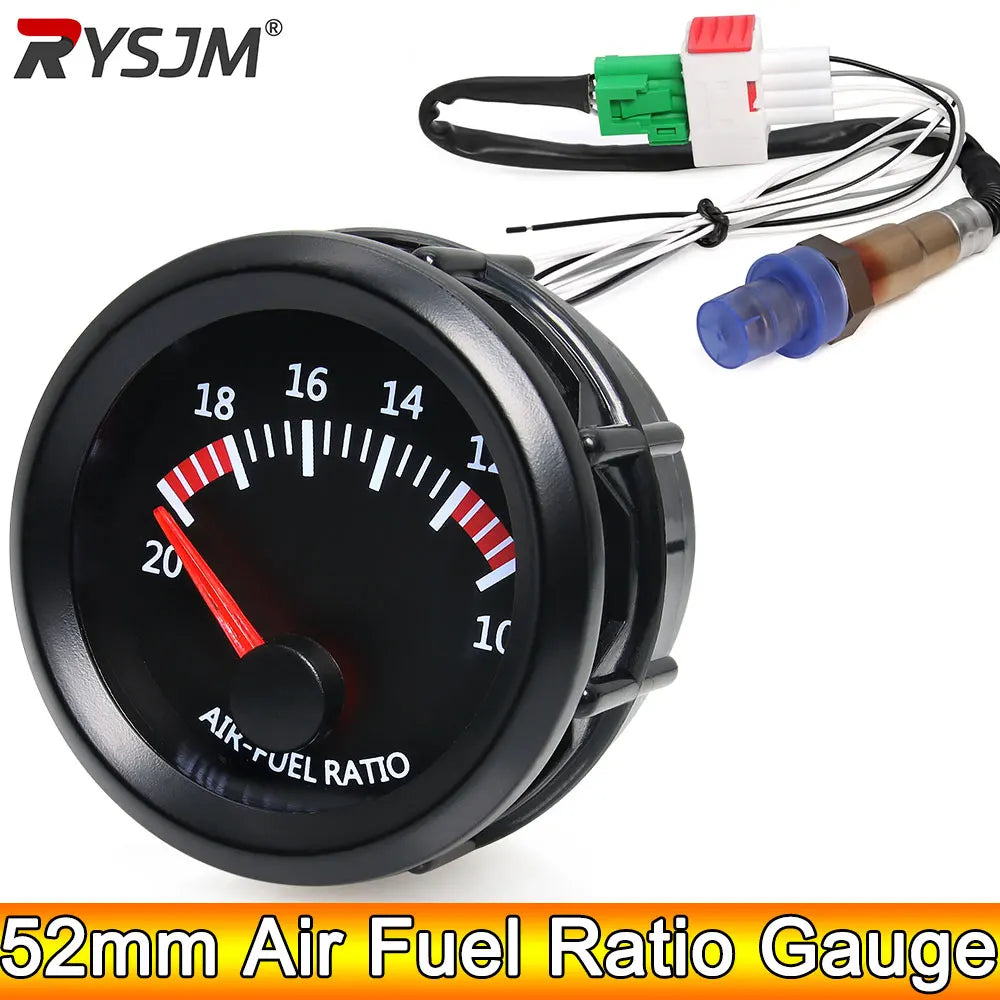 52mm Narrowband Air Fuel Ratio Gauge Kit | 12V Car O2 Sensor Voltmeter