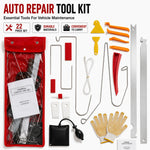 Car Emergency Repair Tool Kit with Thin Bar Wide Bar S-Hook Air Wedge Bag Pump Car Opening Kit Car Lockout Tool Kit
