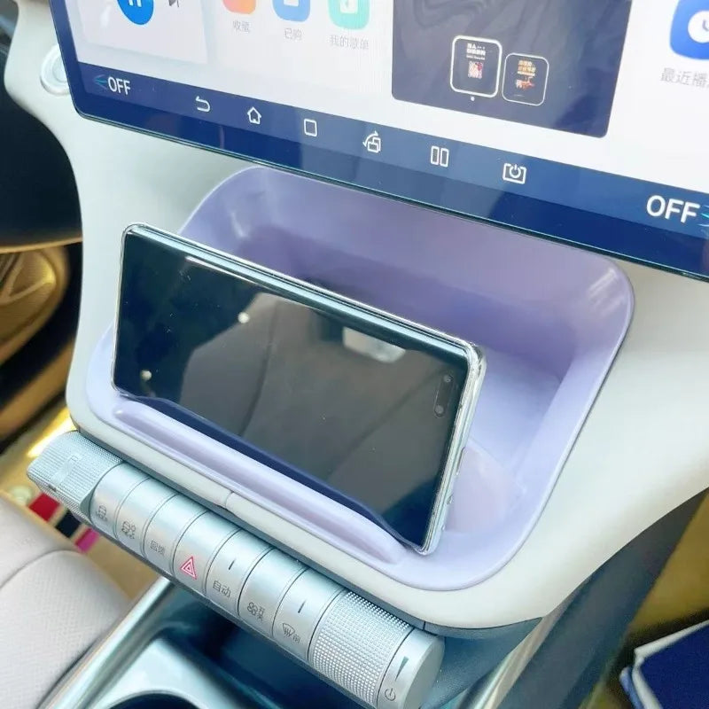 Center Console Storage Box for BYD Dolphin 2021-2025 Under Screen ABS Organizer Tra additional angle