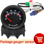 52mm Narrowband Air Fuel Ratio Gauge Kit | 12V Car O2 Sensor Voltmeter detail view