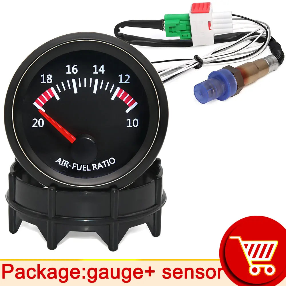 52mm Air Fuel Ratio Gauge with Narrowband O2 Sensor | 12V Stepper Motor close-up view