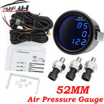 LED Triple Display Air Pressure Gauge | Digital Air Suspension Gauge 0-220PSI with 1/8NPT Sensors