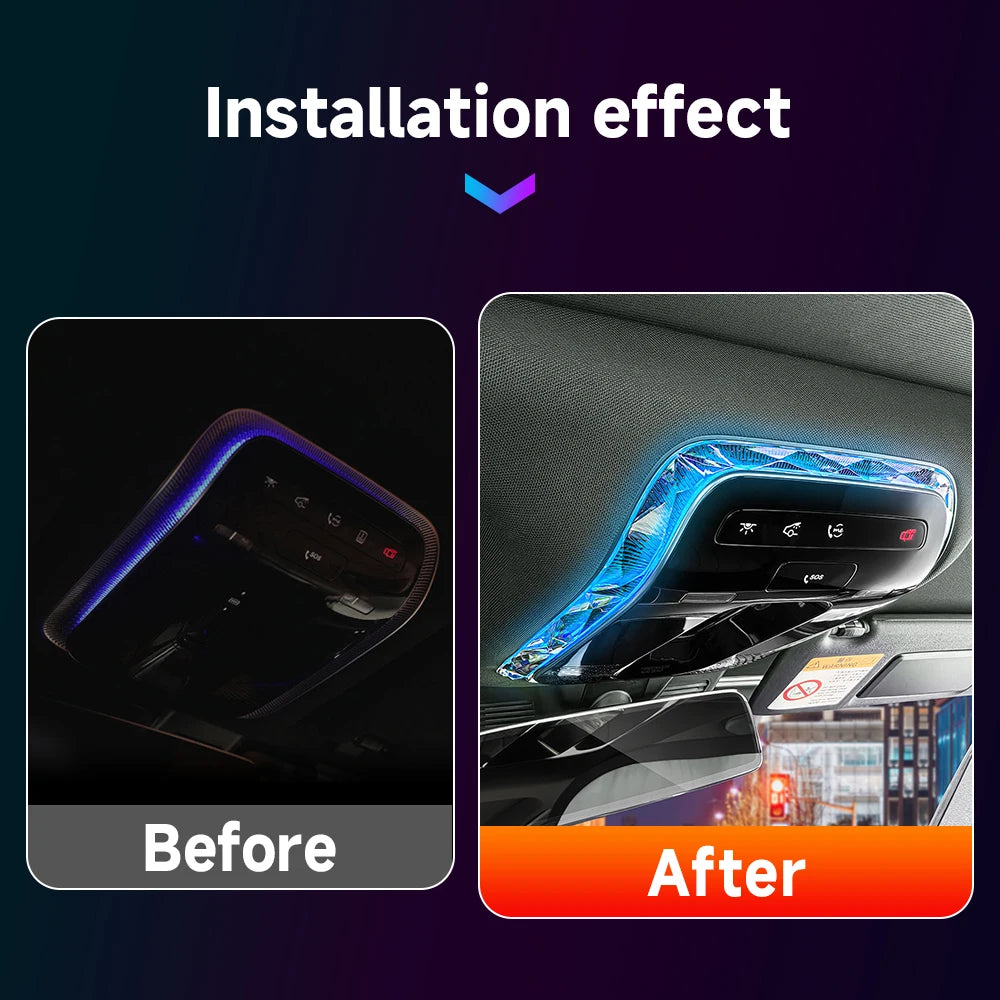 Crystal Car Door Ambience Light / Roof Reading Light Trim Accessories For Mercedes Be alternate view