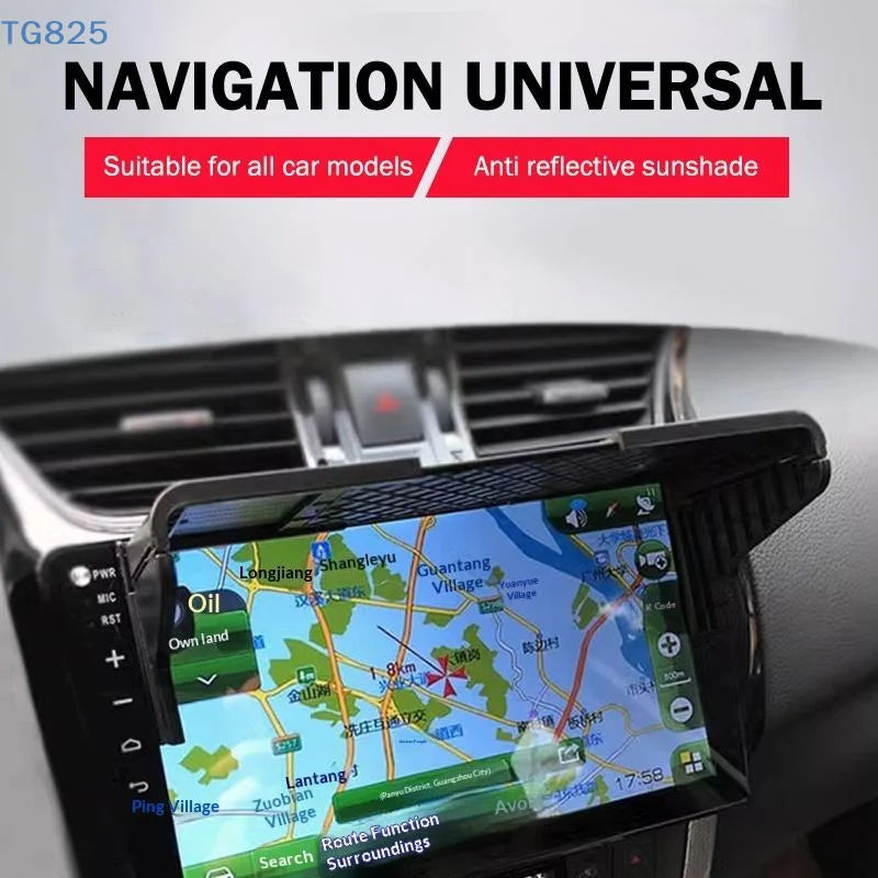 【AN】【AN】1Pcs Central Control Screen Accessories Screen Visor Anti-Glare Cover Car GPS  Sun Shade Display Screen Visor