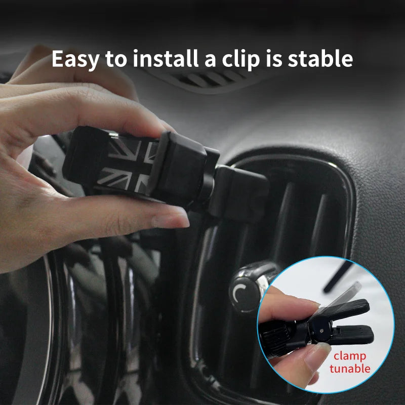 For Mini Cooper R56 R55 R60 F56 F54 F55 F60 Countryman Clubman Mobile Phone Holder Cli close-up view