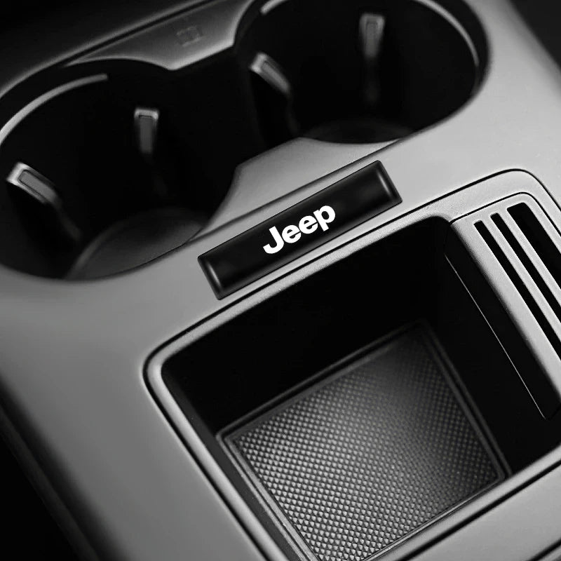 3D Car Emblem Stickers for Jeep Wrangler, Grand Cherokee, Compass | Black Epoxy Decal lifestyle view