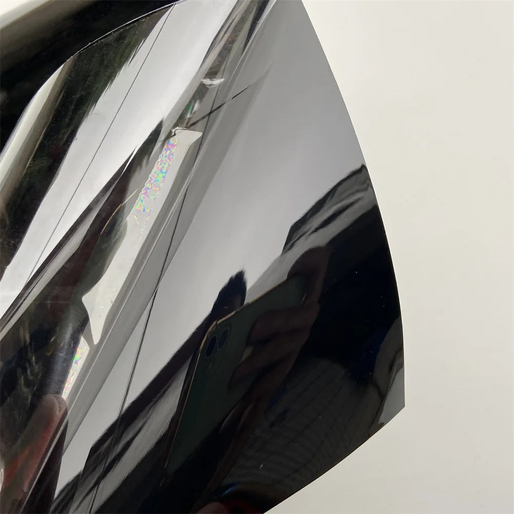 Premium PET Gloss Black Vinyl Wrap Film Car Stickers Foil Air Release Channels For Auto detail view