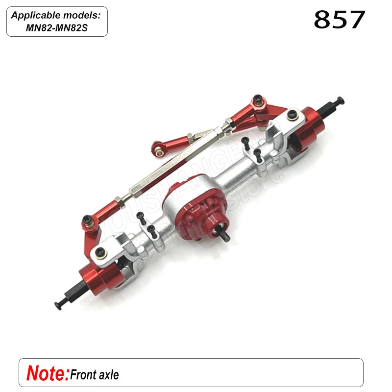 MN Series 82 82S Off-road Vehicle Parts - Metal Upgrade Accessories: Front and Rear Axles, Transmission Shaft, Tie Rods, Frame