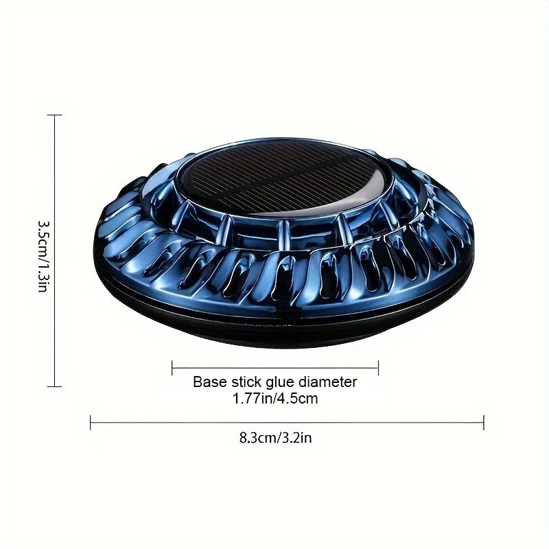 Solar Auto Rotating Spaceship Car Aromatherapy | Solar-Powered Car Air Freshener additional angle