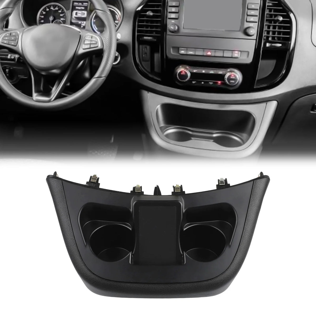Car Central Control Water Cup Holder Panel Storage Box A44768008319051 For Mercedes Vito For Metris